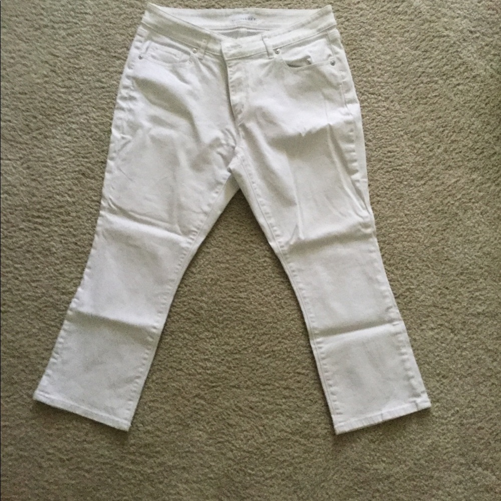 Like new white crop stretch jeans